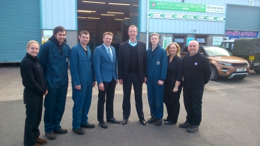 Derek Thomas &  Nick Boles MP, with Martin and Julie Westley and their staff